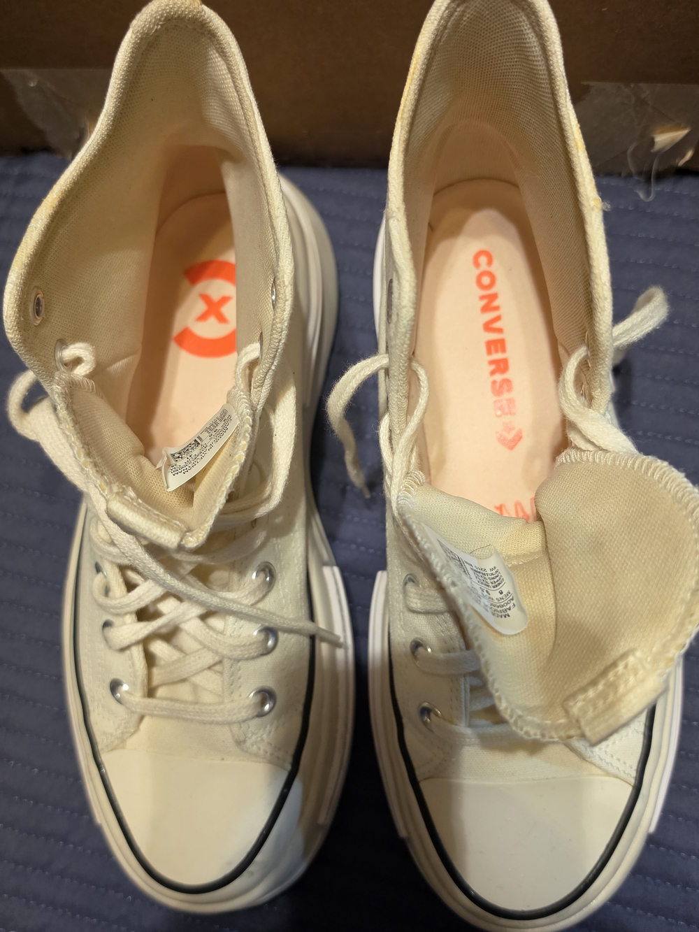 Converse Chuck Taylor All Star High Top Sneakers in Cream - Picture 2 of 8
